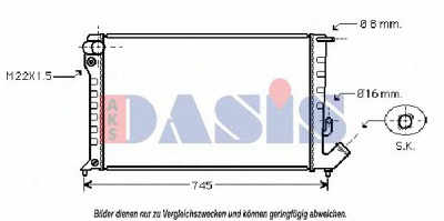 AKS DASIS 061020n -  Радиатор, охлаждение двигателя
